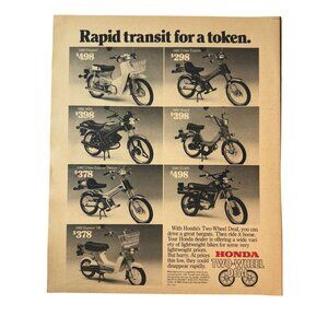 Vintage 1983 Honda Bikes Two Wheel Deal Advertisement Print Ad